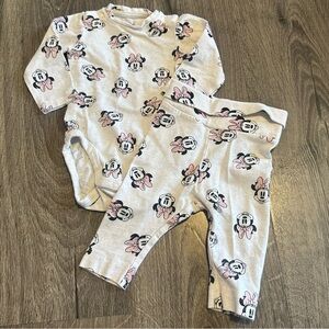 H&M Disney Minnie Mouse Set 3m Baby Girl Outfit